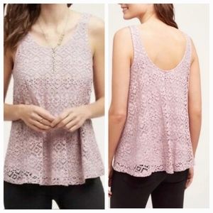 Anthropology NWT Deletta Lace Swing Tank sz S